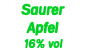 Saurer Apfel 16% vol